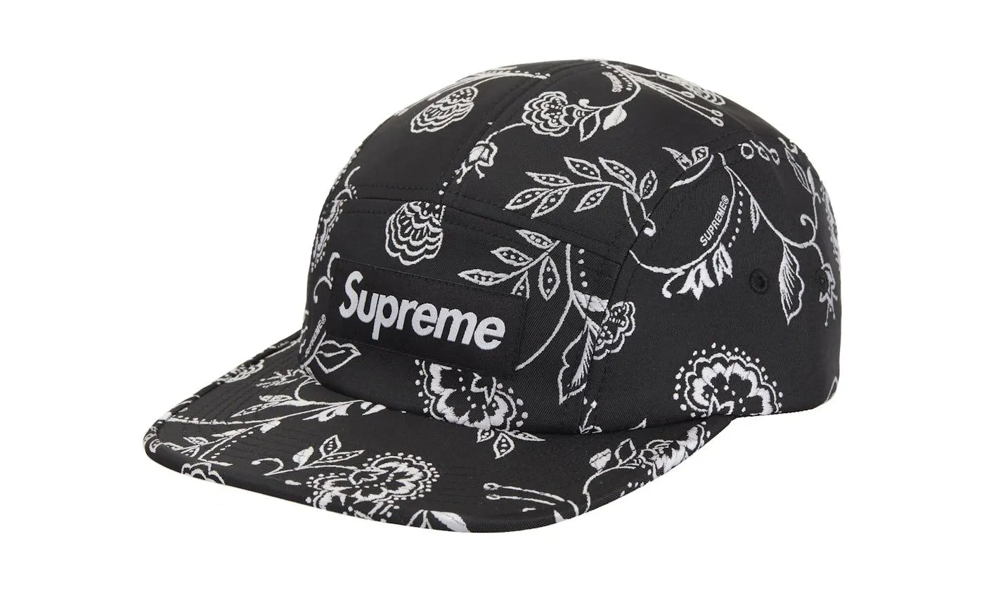 Supreme Floral Jacquard Camp Cap Black - SUPR-SFJCCB-BLACK