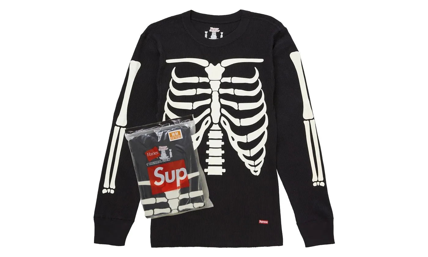 Supreme Hanes Bones Thermal Crew FW25 (1 Pack) Black - SUPR-SHBTCF(P-MULTI