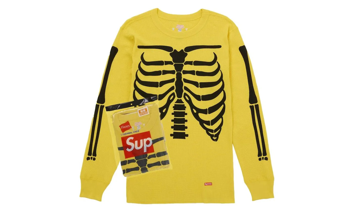 Supreme Hanes Bones Thermal Crew FW25 (1 Pack) Yellow Supreme Hanes Bones Thermal Crew FW25 (1 Pack) Yellow