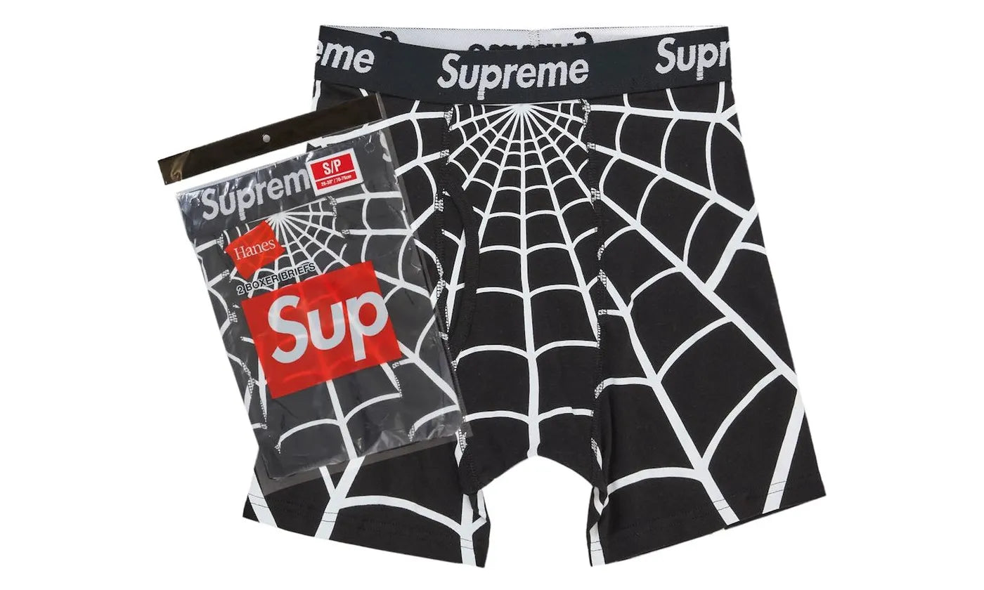 Supreme Hanes Spider-Man Boxer Briefs (2 Pack) Black - SUPR-SHSBB(PB-MULTI