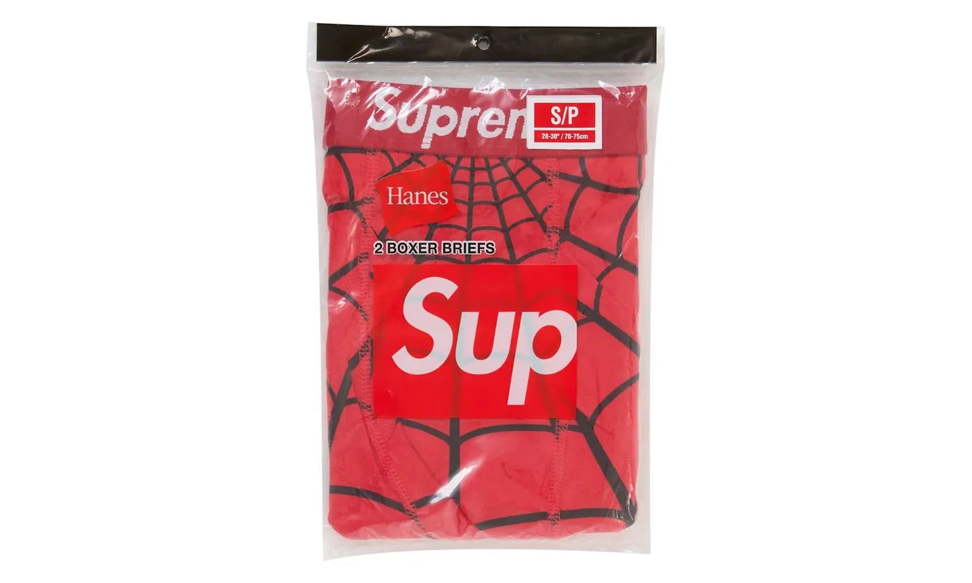 Supreme Hanes Spider-Man Boxer Briefs (2 Pack) Red - SUPR-SHSBB(PR-MULTI