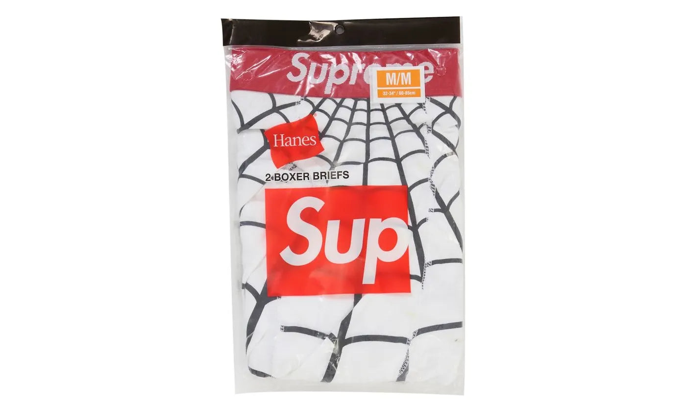 Supreme Hanes Spider-Man Boxer Briefs (2 Pack) White - SUPR-SHSBB(PW-MULTI