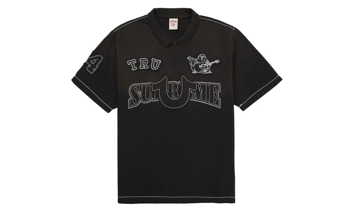 Supreme Supreme True Religion Applique Polo Black (SUPR-SUPREME Supreme Supreme True Religion Applique Polo Black (SUPR-SUPREME