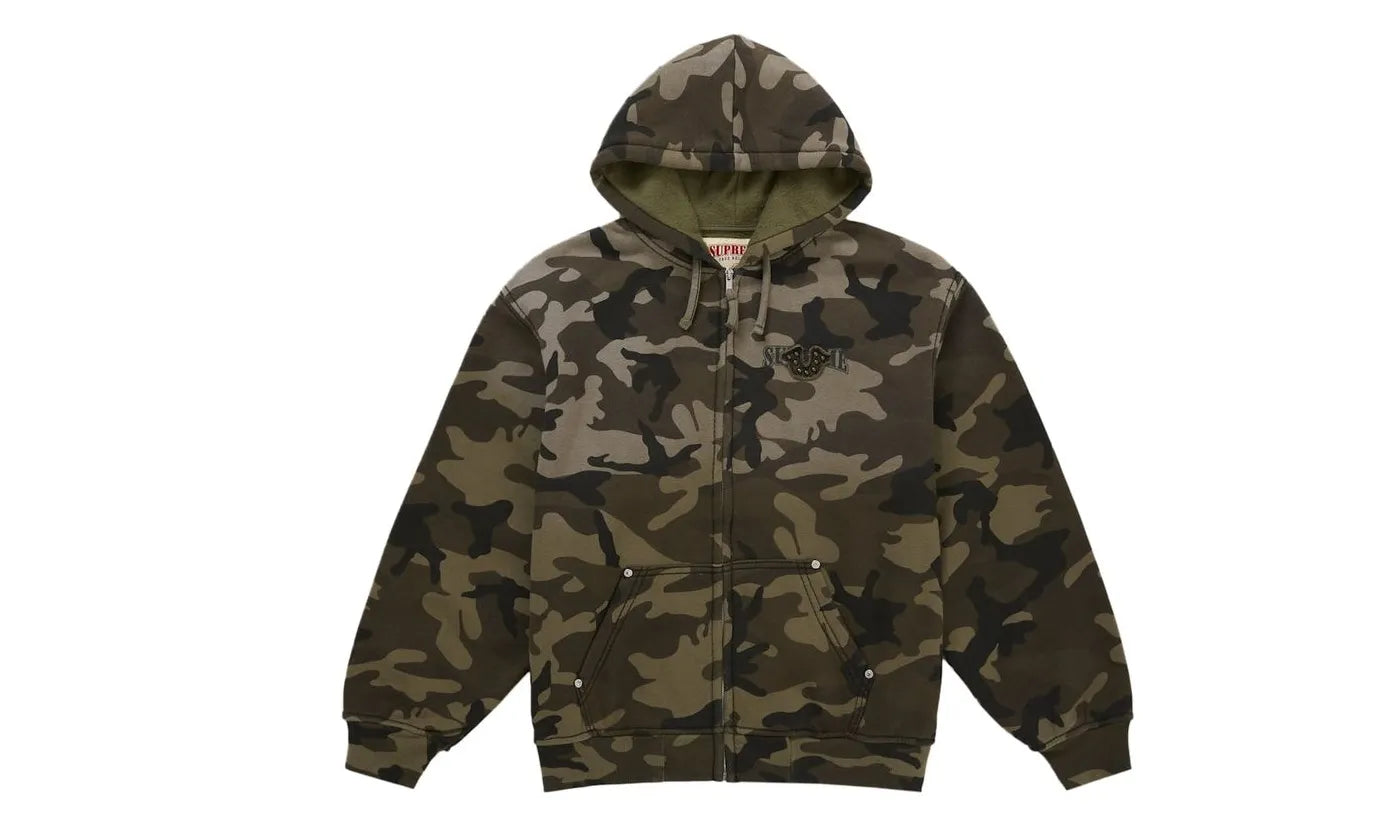 Supreme True Religion Zip Up Hooded Sweatshirt (FW25) Woodland Camo - SUPR-STRZUHS(-MULTI