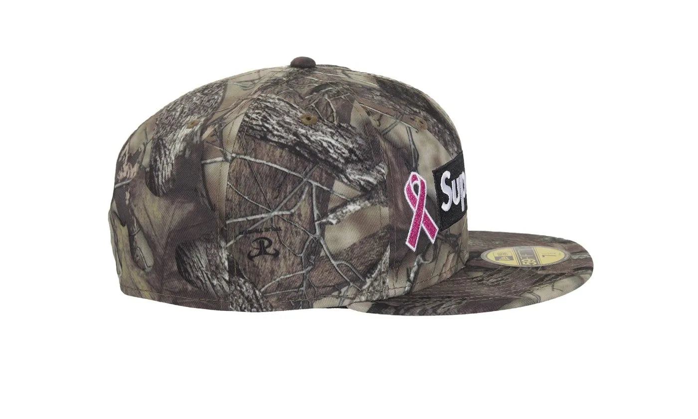 Supreme x New Era Breast Cancer Awareness Box Logo Fitted Hat Woodland Camo - SUPR-SXNEBC-WOODLANDCAMO