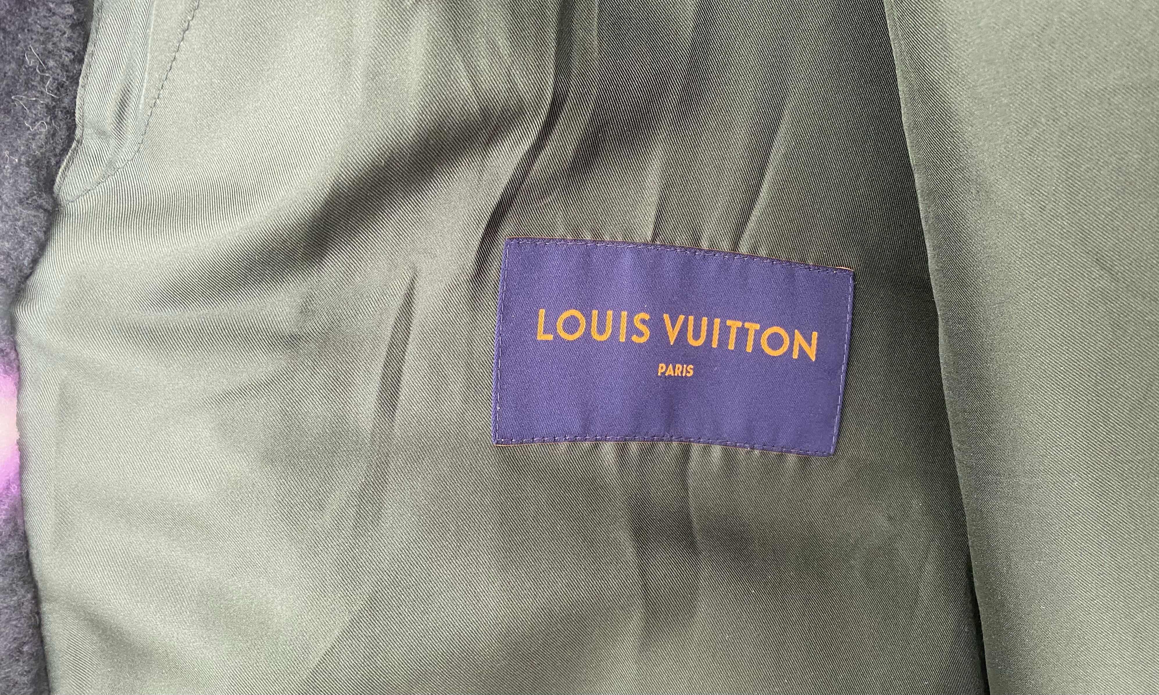nike Used Louis Vuitton Tie-dyed Wool Zip-up hooded Jacket - test