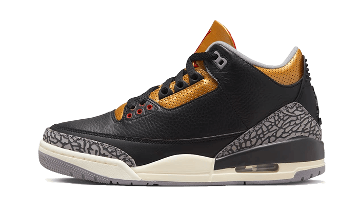 Jordan 3 Retro Black Cement Gold (Women's)
