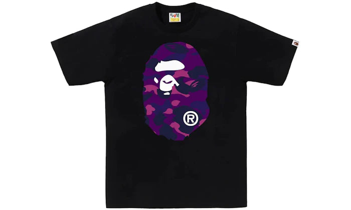 BAPE Color Camo Big Ape Head Tee Black/Purple