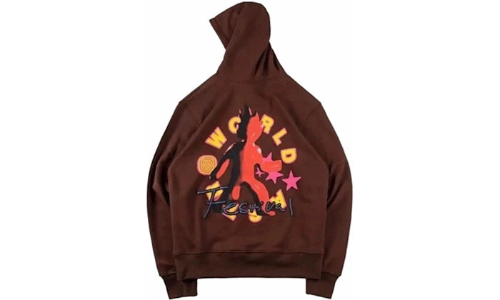 Travis Scott Astrofest Flame Guy Hoodie Brown