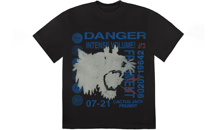 Travis Scott Cactus Jack For Fragment Danger Tee Washed Black