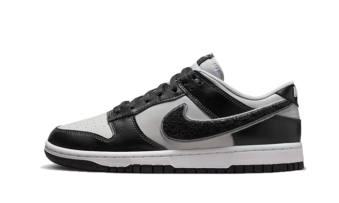 Nike Dunk Low Chenille Swoosh Black Grey