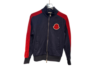 Used Moncler Big Logo Tracksuit Navy Red