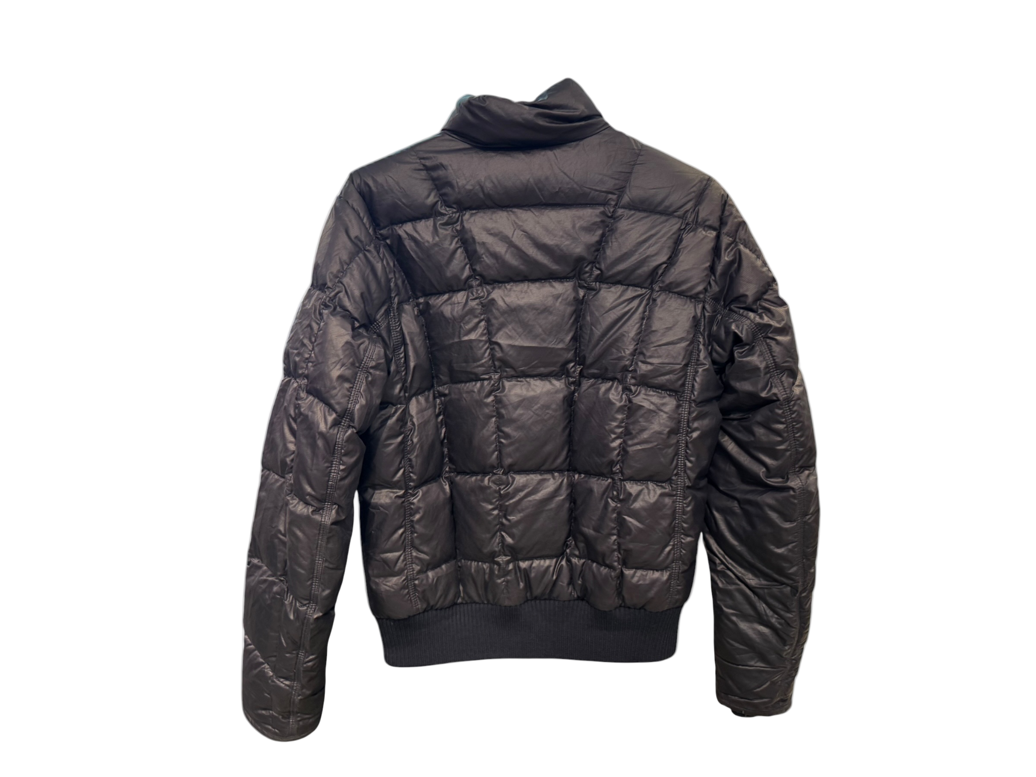 Used Moncler Checkered Down Jacket Black