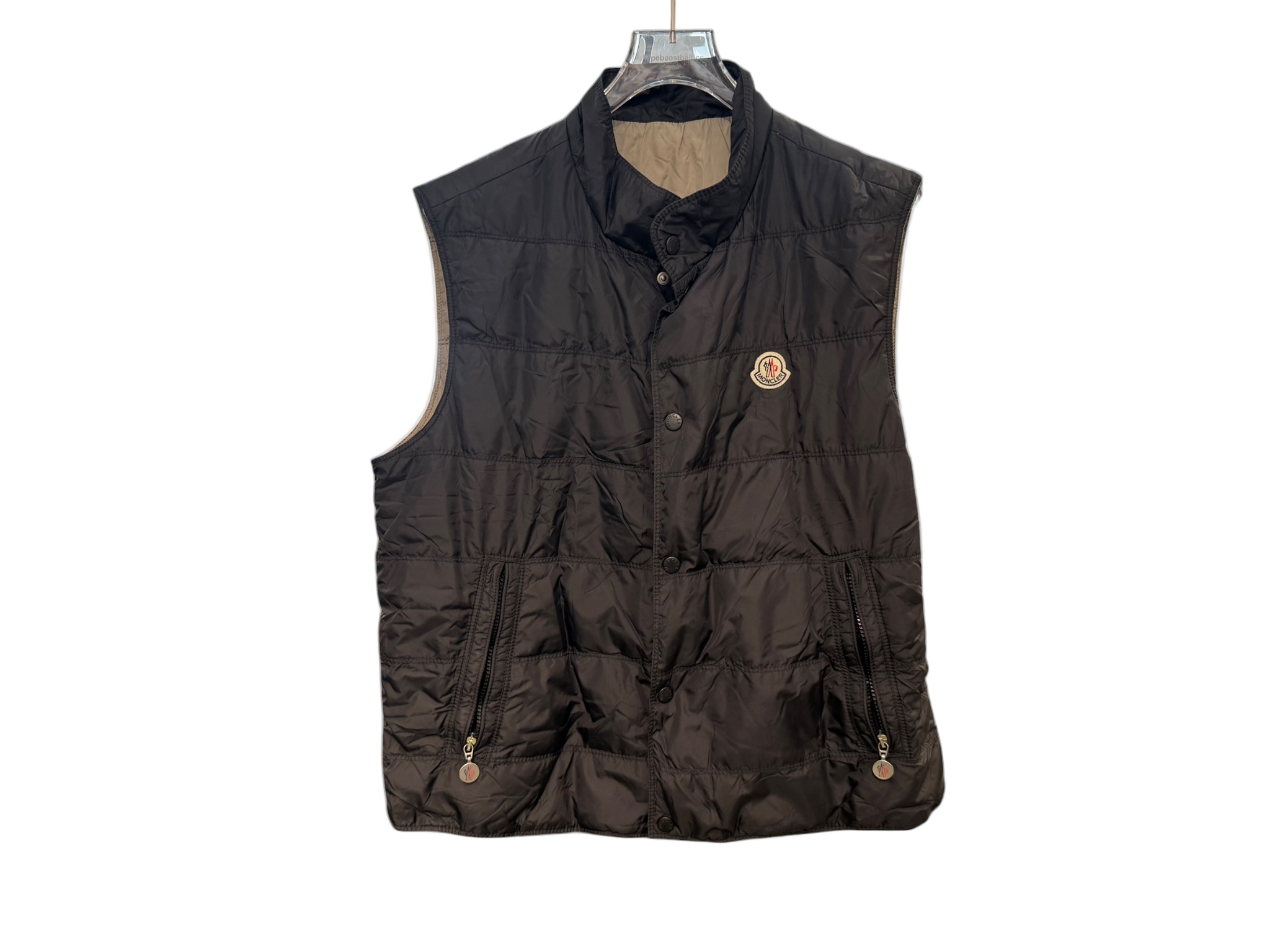 Used Moncler Elberton Quilted Down Gilet Black