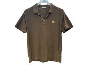 Used Moncler Olive Polo Shirt