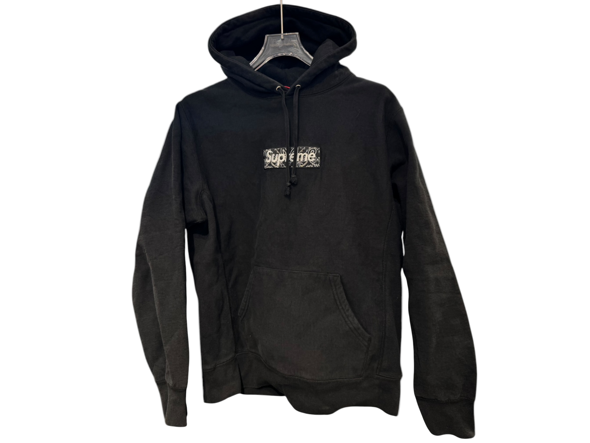 Used Supreme Bandana Box Logo Hooded Sweatshirt Black