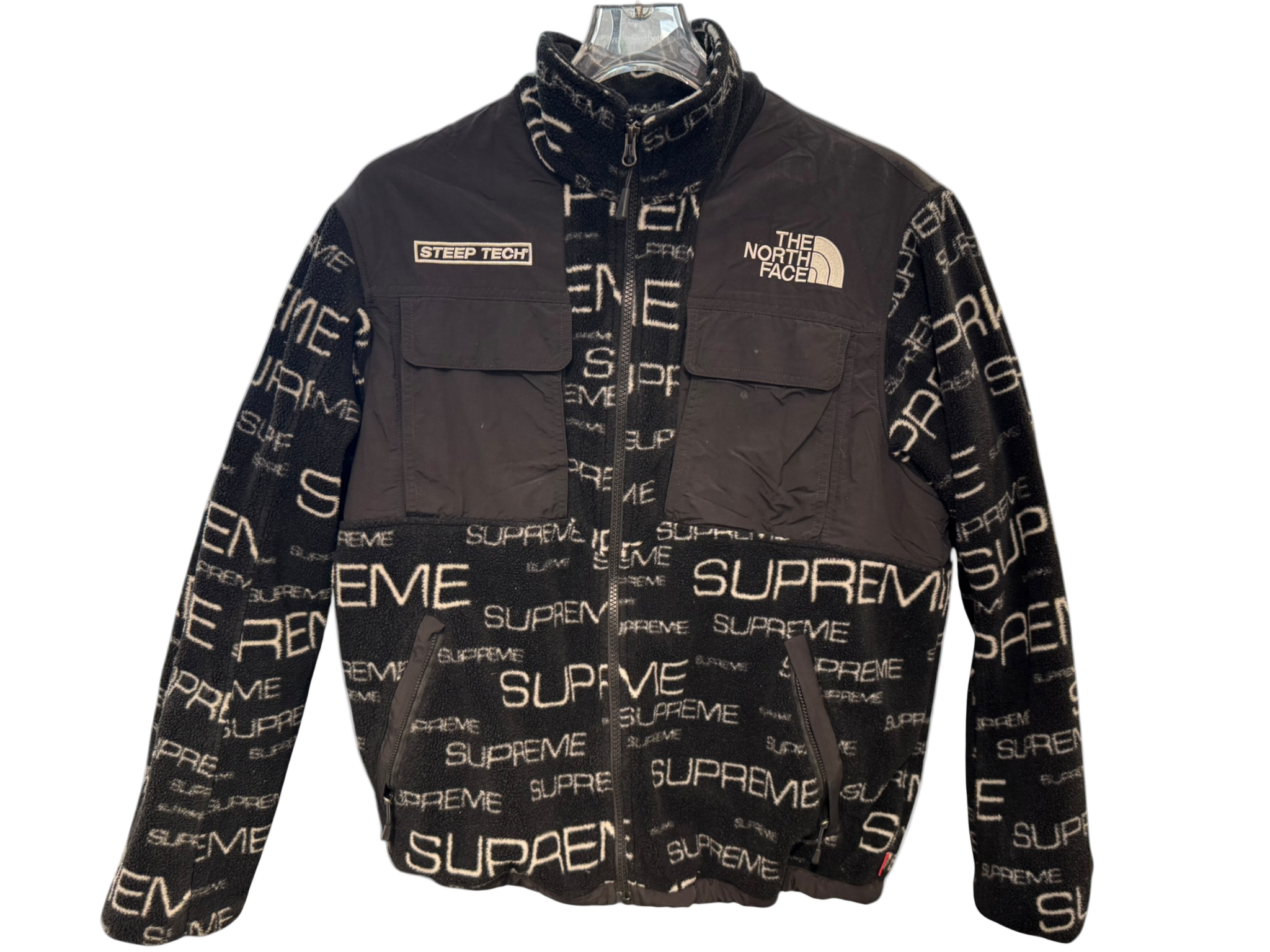 Used Supreme The North Face Steep Tech Fleece Jacket Black