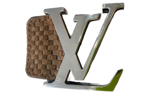 Used Louis Vuitton Belt Initiales Damier Mini Moka