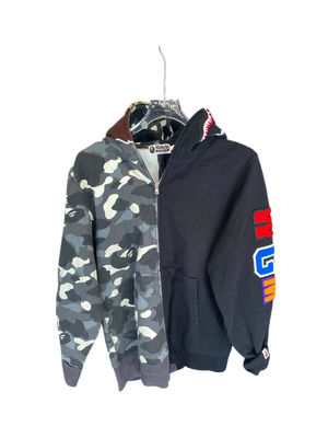 Used A BATHING APE Black/Grey Camo Zip Up