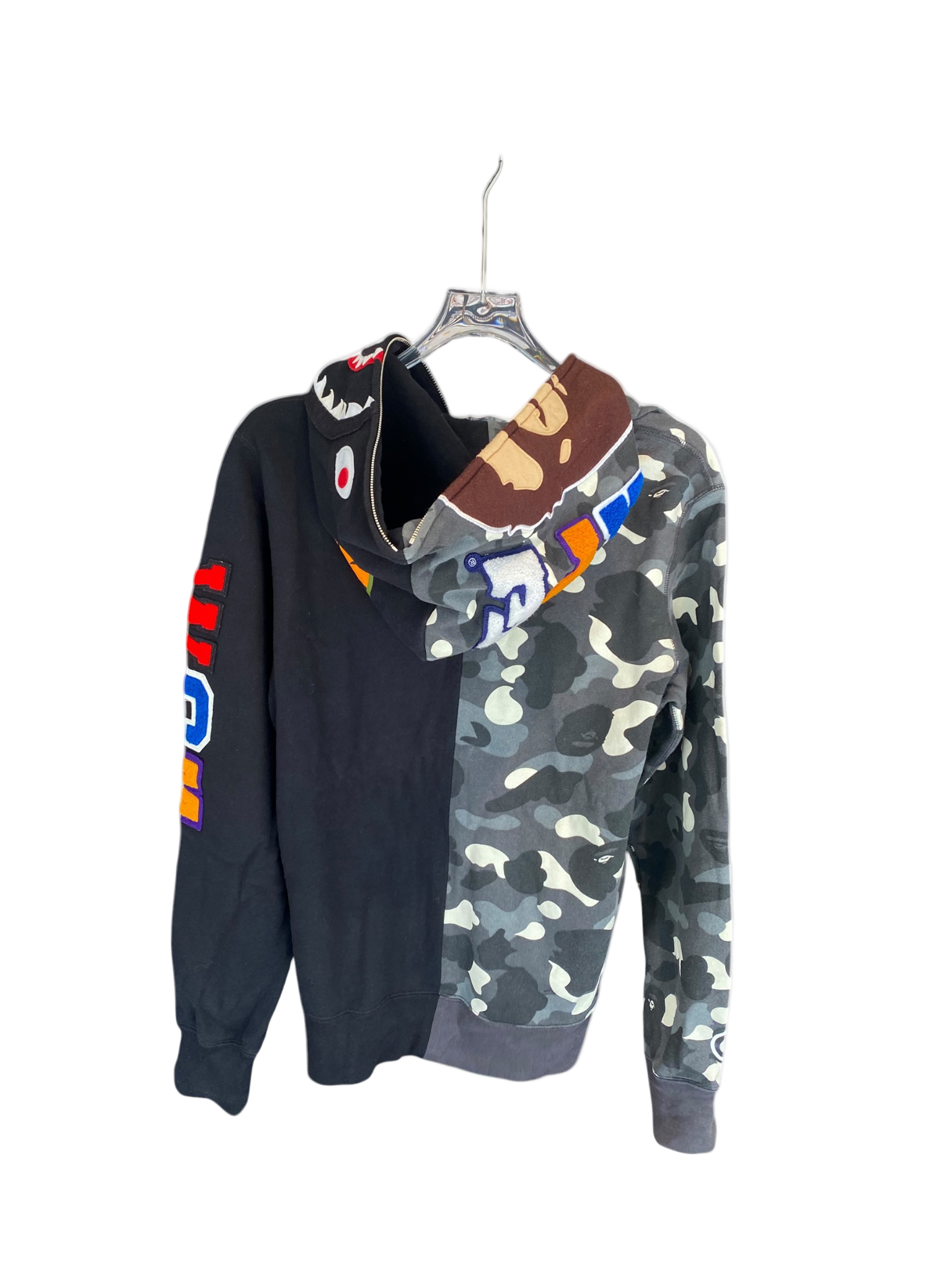Used A BATHING APE Black/Grey Camo Zip Up