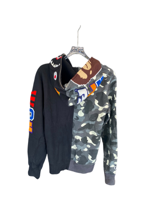 Used A BATHING APE Black/Grey Camo Zip Up