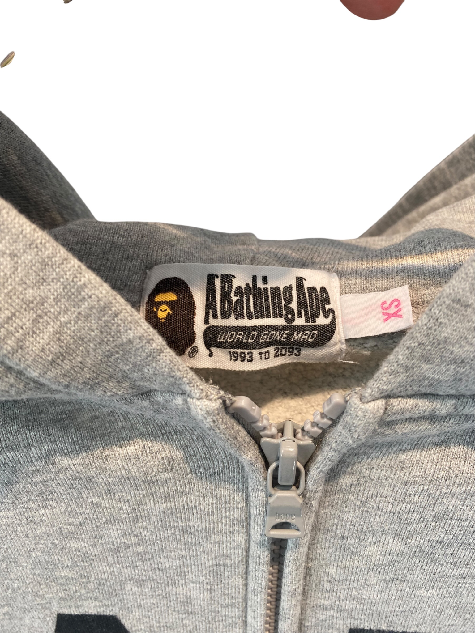 Used BAPE Spellout Zip-Up Hoodie