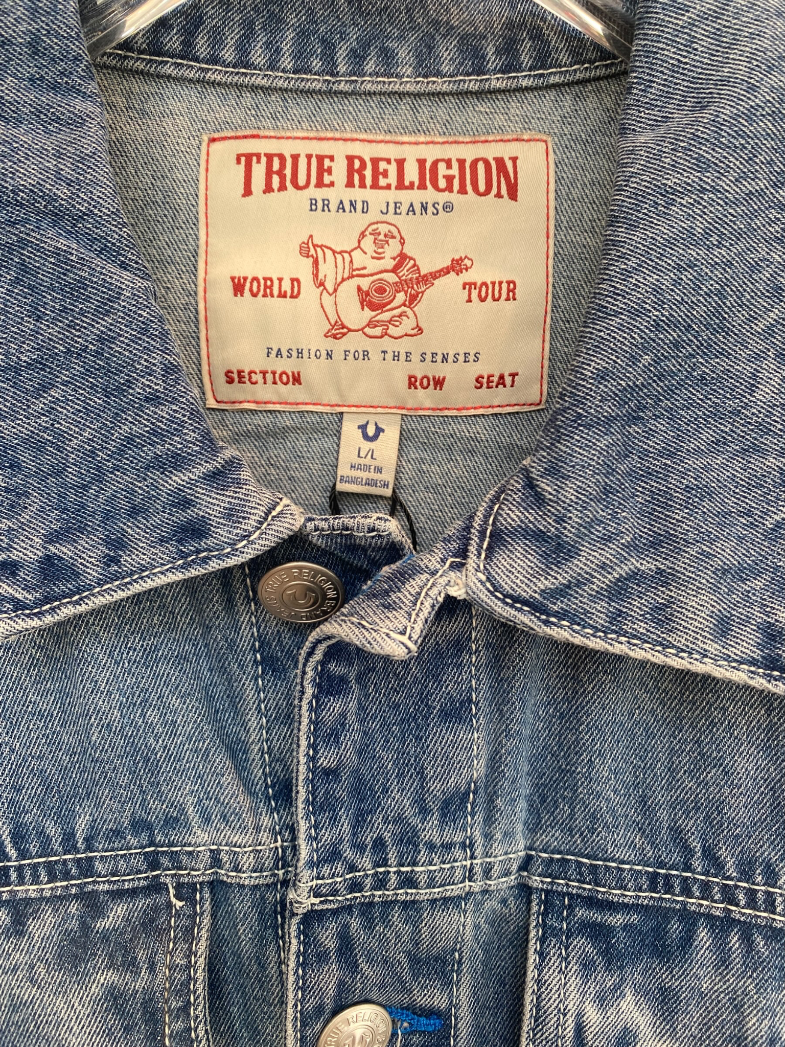True Religion Applique SN Denim Jacket Blue