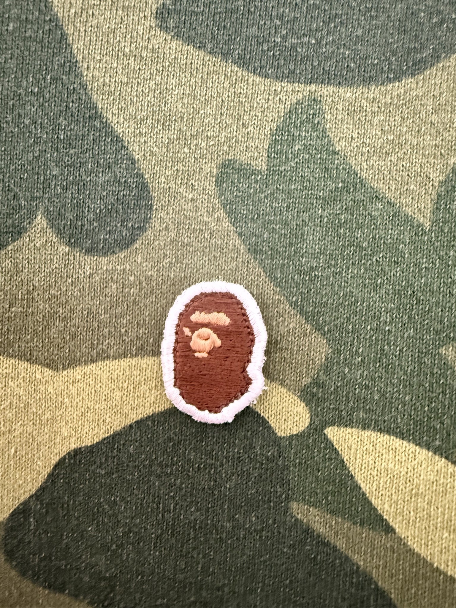 a Bathing Ape Green Camo Small Logo Hoodie