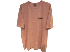Used Stussy Flower Logo Tee Pink