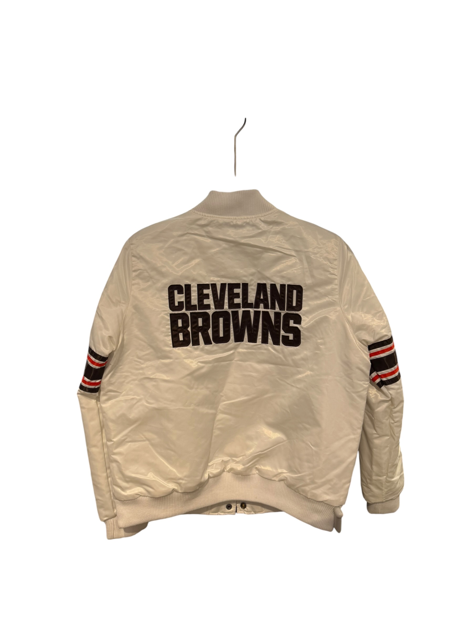 Starter Varsity Bomber Cleveland Brown White