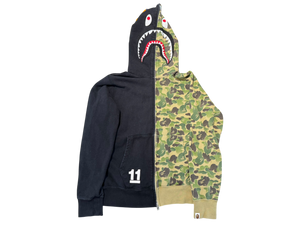 Used A BATHING APE BAPE Shark Hoodie Black/Brown Camo