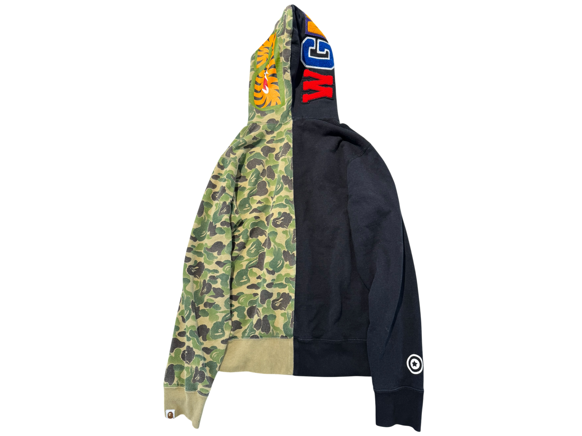 Used A BATHING APE BAPE Shark Hoodie Black/Brown Camo