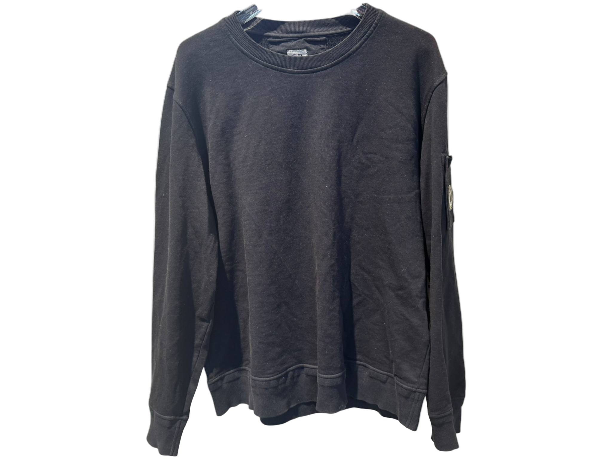 Used C.P Company Black Crewneck with Lenspocket