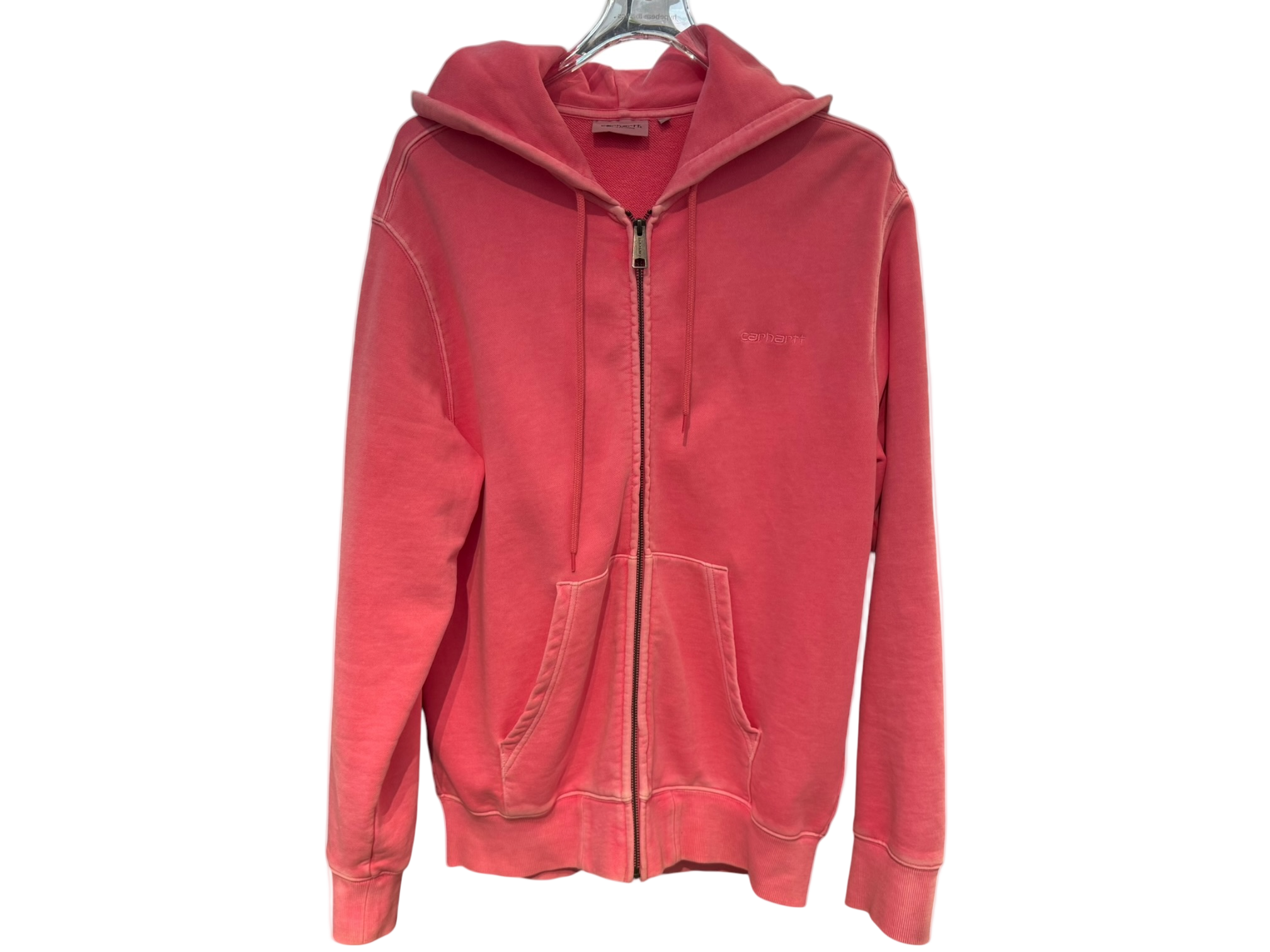 Used Carhartt WIP Hooded Duster Script Jacket Men’s Charm Pink