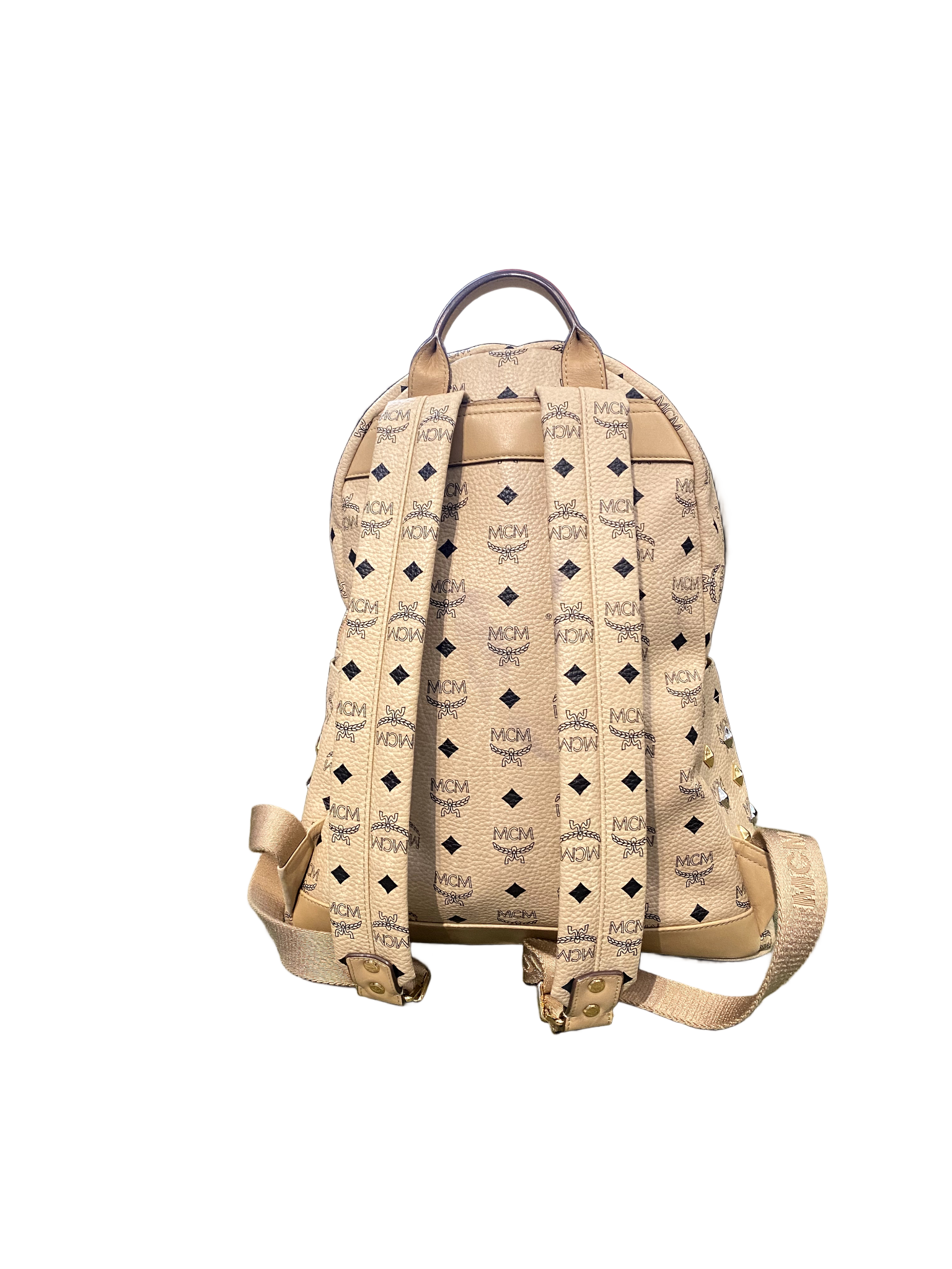 Used MCM Loveless & Guild Prime Exclusive Beige Allover Visetos Backpack