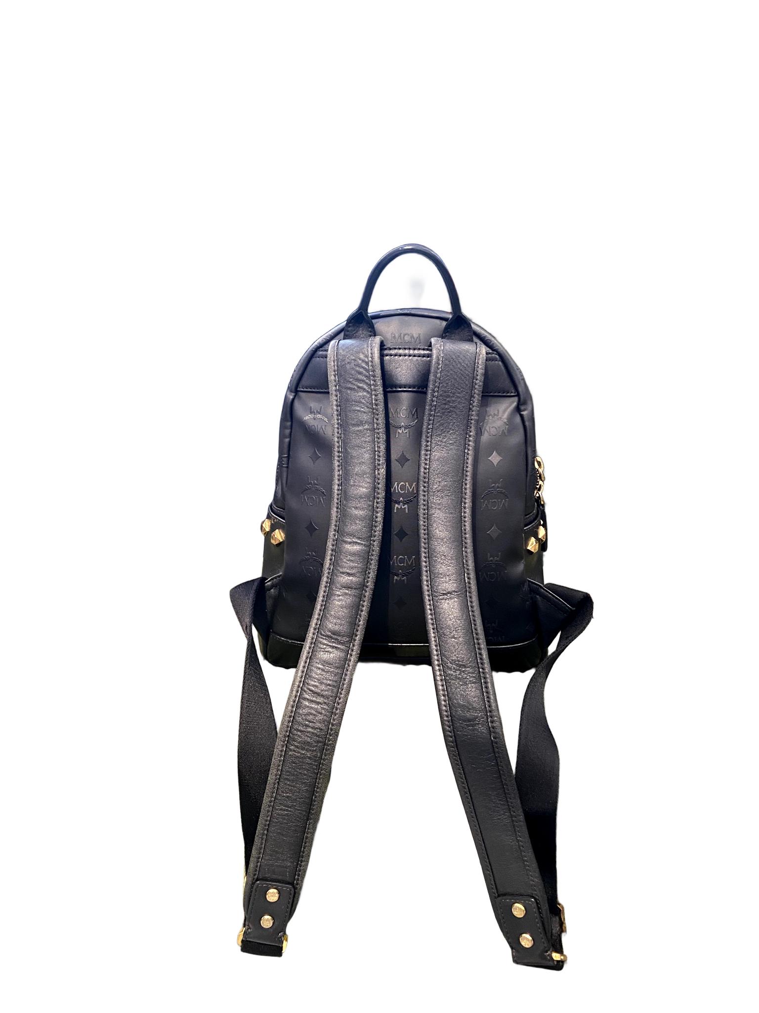 Used MCM Black 4 Viseto Mini Backpack