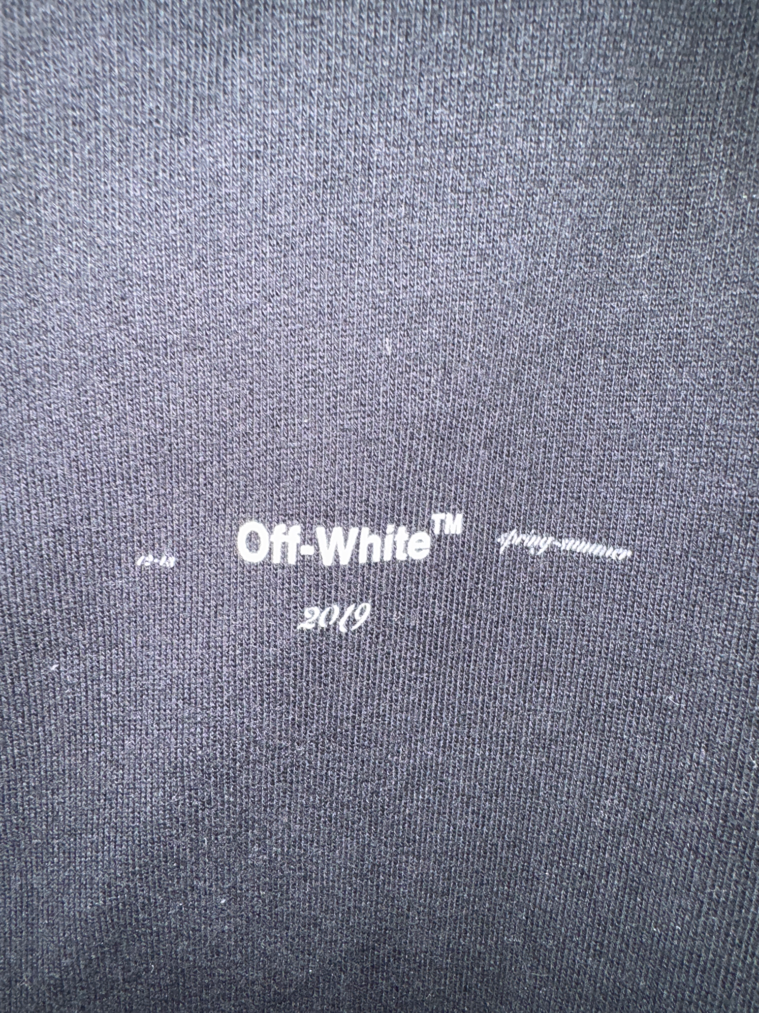 Used Off-white SS19 impressionism monet arrow zip hoodie black
