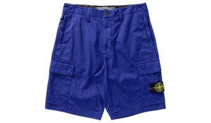 Stone Island Blue Slim Fit Cargo Shorts
