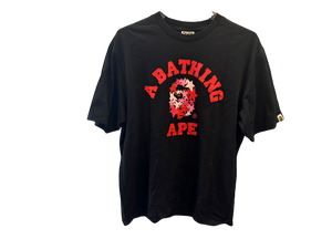 Used A BATHING APE MEN SHORT SLEEVE TEE STA COLLEGE RELAXED FIT TEE