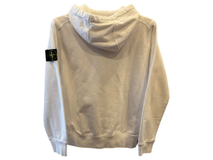 Stone Island Zip-Up Hoodie White