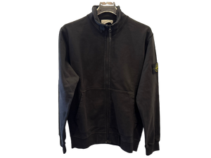 Stone Island Zip-Up Sweatshirt Black