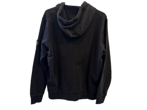 Stone Island Zip-Up Hoodie Black
