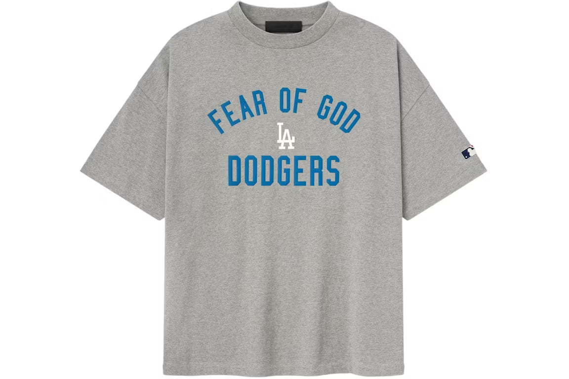 Fear of God Essentials Dodgers 90's Tee Concrete Heather