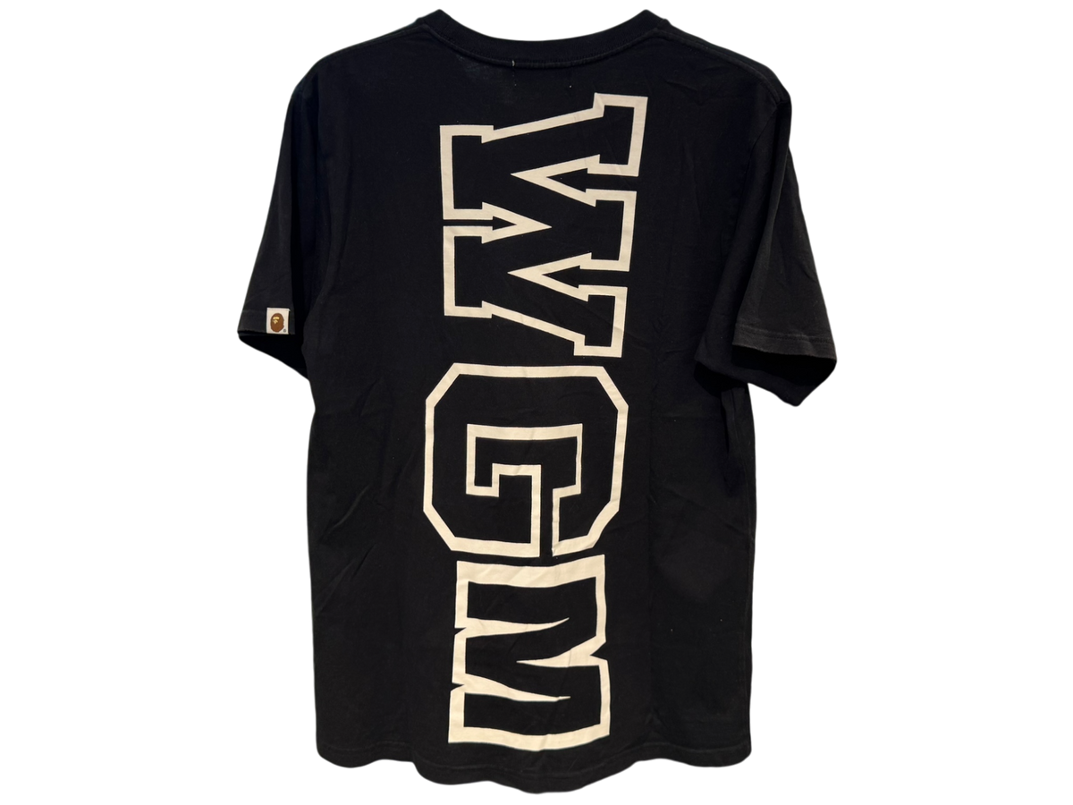 Used Bape Big Shark Black White Tee