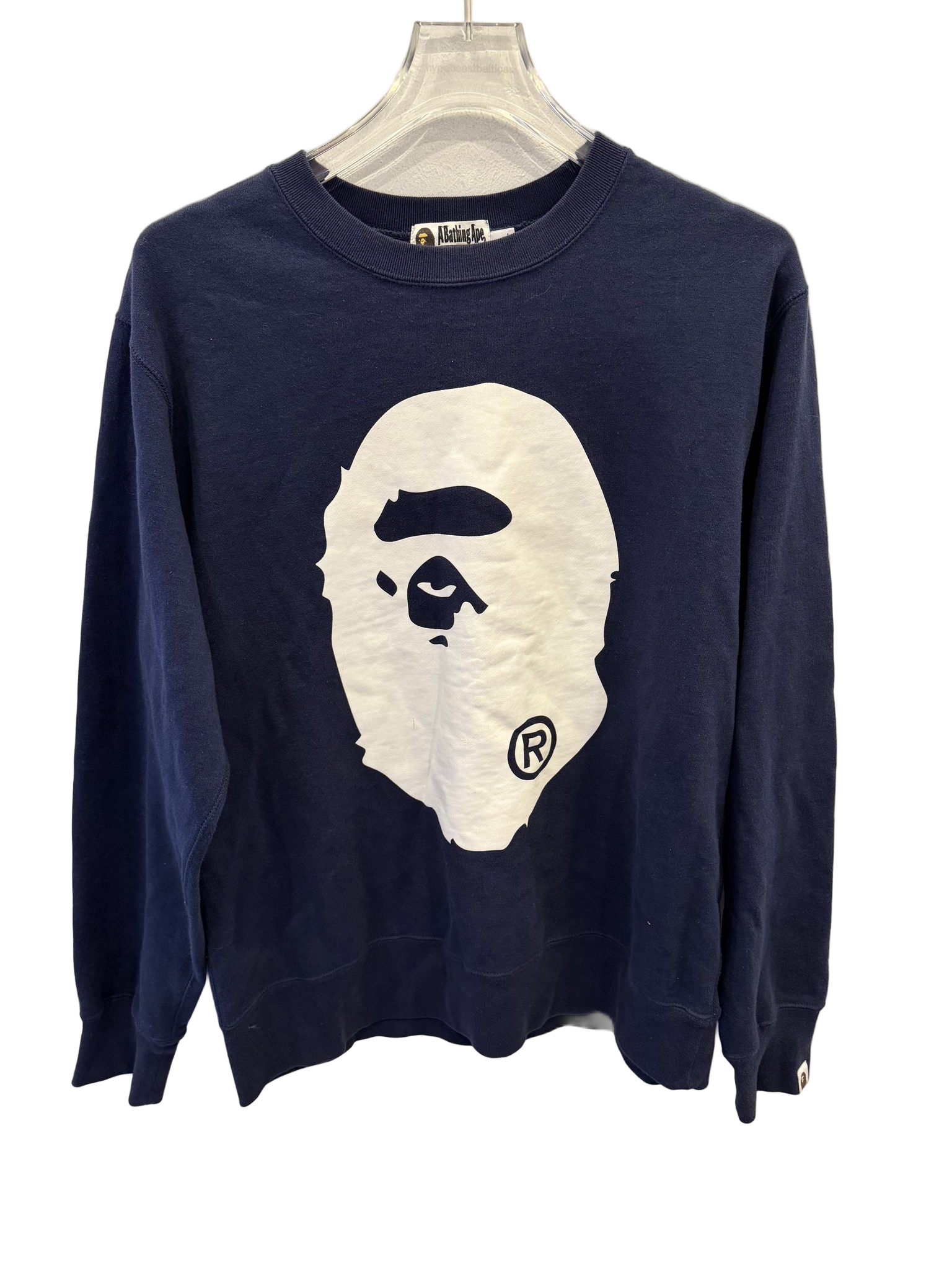 Used A Bathing Ape Big Ape Head College Crewneck