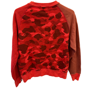 Used BAPE Color Camo College Crewneck (SS25) Red