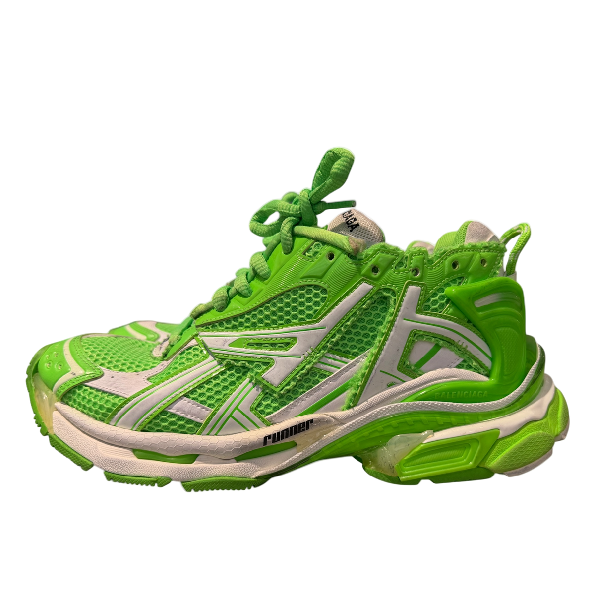 Used Balenciaga Runner Fluo Green