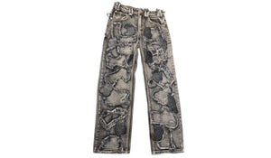 Used Racer Distressed Patch Denim