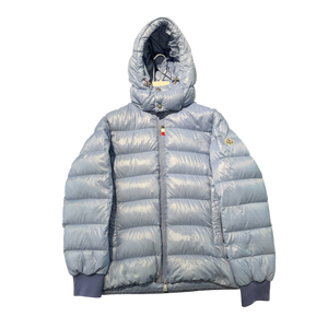 Used Moncler Cuvellier Shiny Puffer Jacket Blue