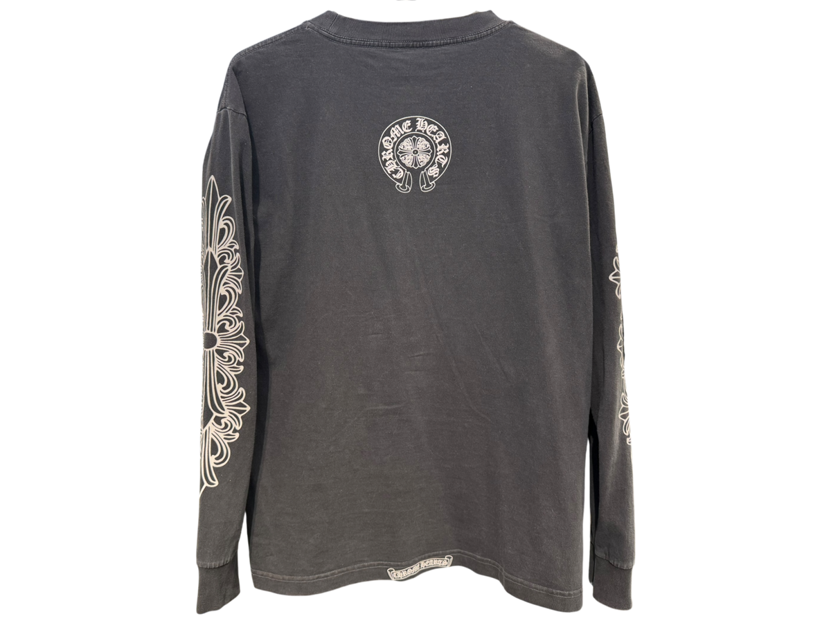 Used Chrome Hearts Vintage Wine Dagger Long Sleeve Shirt